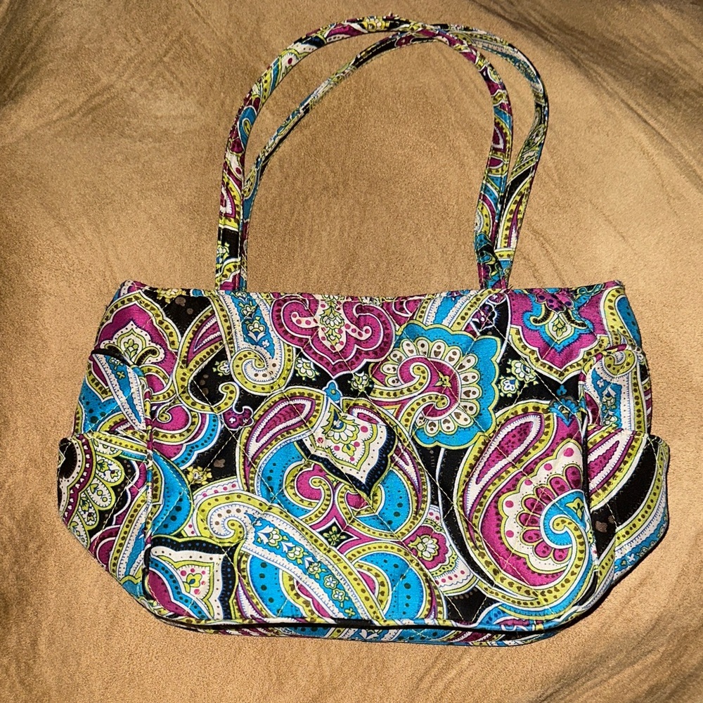 Vera Bradley Quilted Small Tote – Petal Paisley (Retired & Hard to Find)